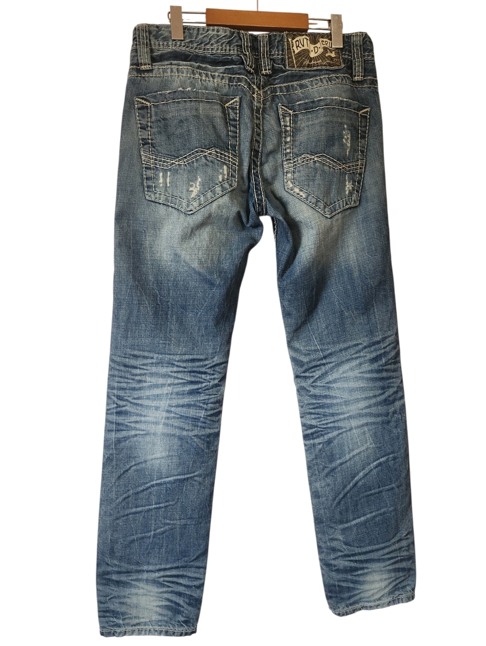 Rivet De Cru Los Andrew Relaxed Straight Distressed Premium Jeans Men Sz 31x34 - Picture 5 of 15